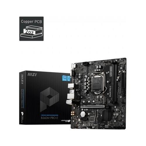 MSI B560M PRO-E DDR4 SES GLAN HDMI/VGA SATA3 USB3.2 mATX 1200p11 - Anakartlar ürünleri tekmarshop.com'da